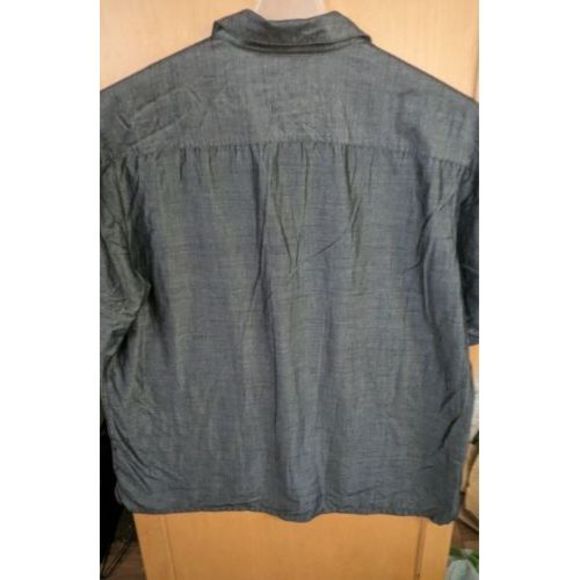 Batik Bay Mens Shirt XL blue/gray  summer casual Short Sleeve Button‎ - Picture 2 of 4